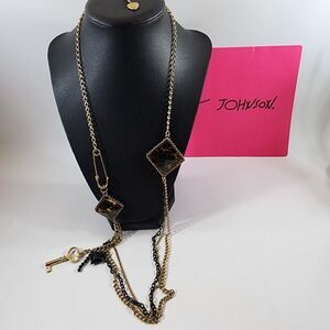 Betsey Johnson vintage long sweater necklace.